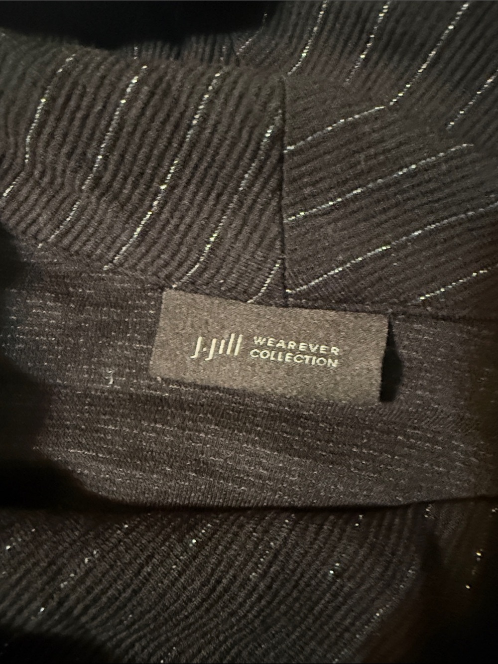 Jill wearever black and silver top - Picture 3 of 3